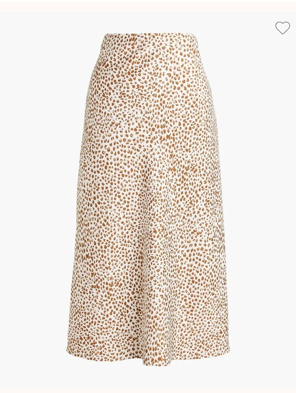 J. Crew Factory A-line Printed Bias Slip Midi Skirt Leopard Spots Sz. M